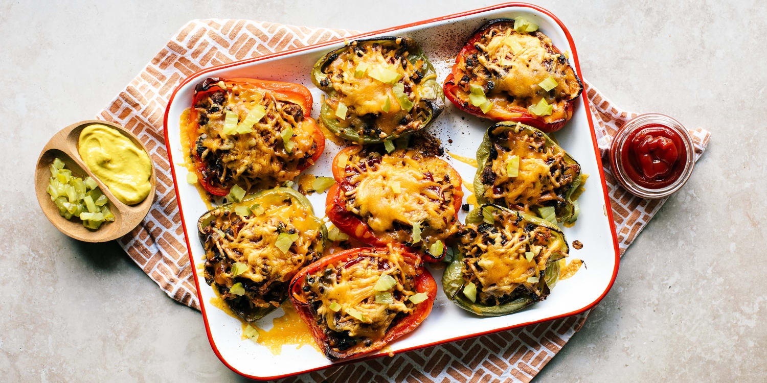 Make cheeseburger stuffed peppers for dinner tonight