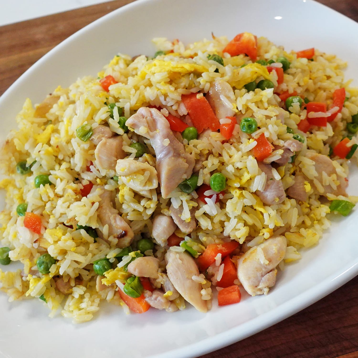 Egg Fried Rice With Chicken And Vegetables