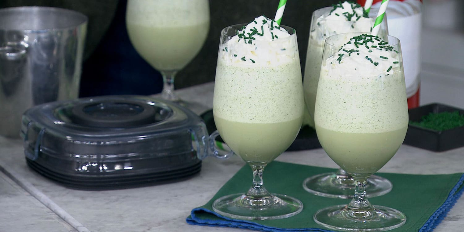 This is the best boozy version of a famous St. Patty's Day shake