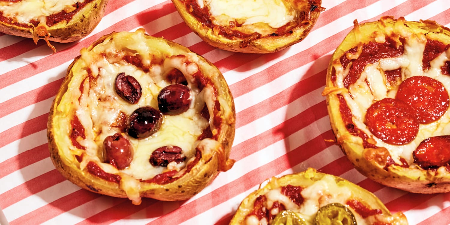Stuff your potato skins with pizza toppings