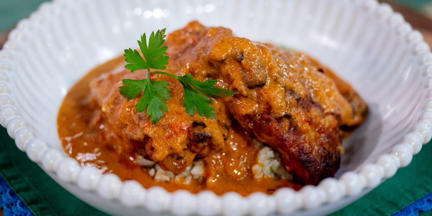 Pair creamy chicken paprikash with buttery rice for the most comforting dinner