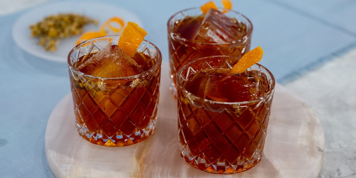 Chamomile softens the edges of the classic old-fashioned
