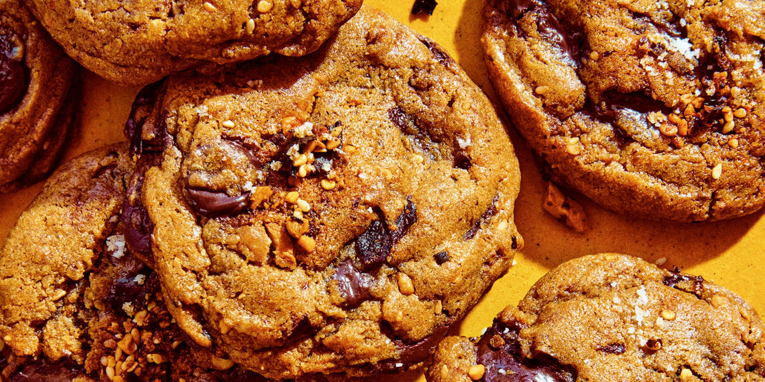Chocolate chip cookies get a Mexican makeover with salsa macha and piloncillo