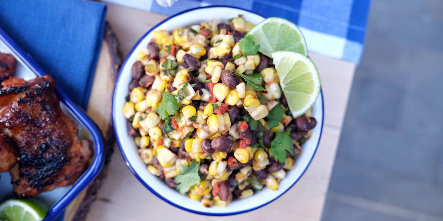 Bobby Flay's charred corn and black bean salad will be on repeat all summer
