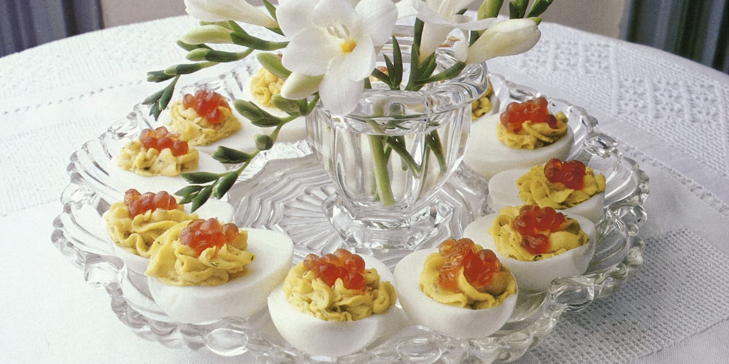 Martha Stewart Adds a Touch of Christmas Cheer to Deviled Eggs