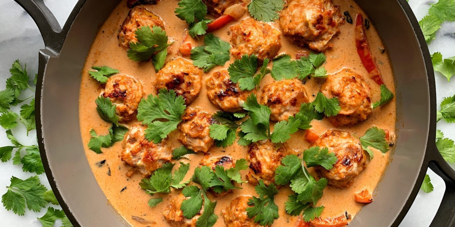 Make Thai Turkey Meatballs in Coconut Curry for a Nourishing Dinner