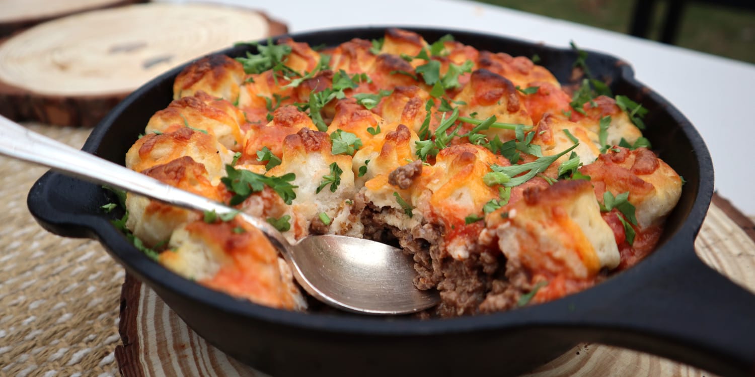 This Cheddar Biscuit Beef Casserole Is the Coziest Winter Dinner