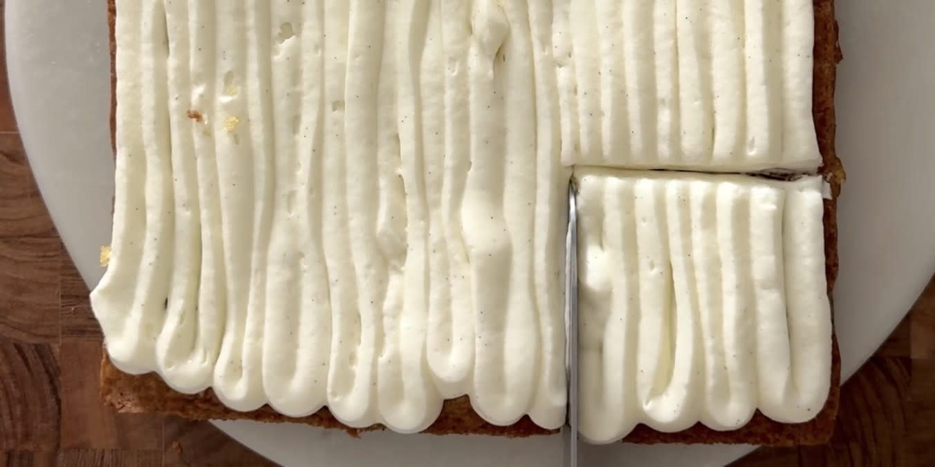 This Vanilla Bean Sheet Cake Gives Trader Joe's a Run for Its Money