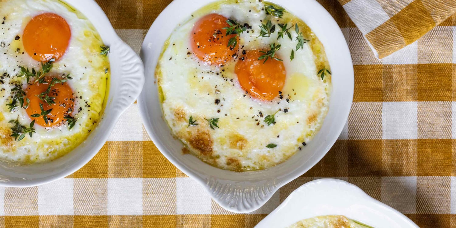 Brunch Made Easy: Baked Eggs with Gruyère and Herbs