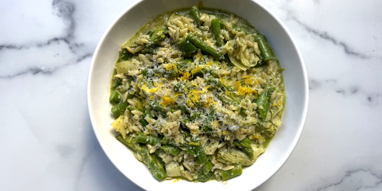This Veg-Packed Pesto Orzo Is an Ode to Spring