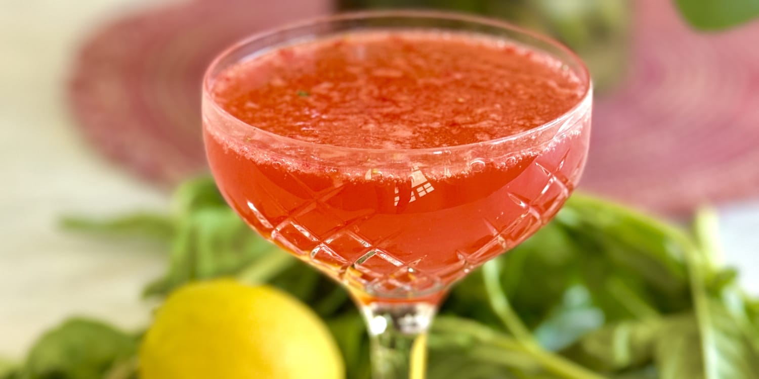 This Strawberry Basil Campari Spritz Is Summer in a Glass
