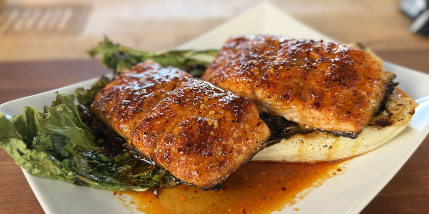 Dinner on the Grill: Glazed Salmon and Bok Choy