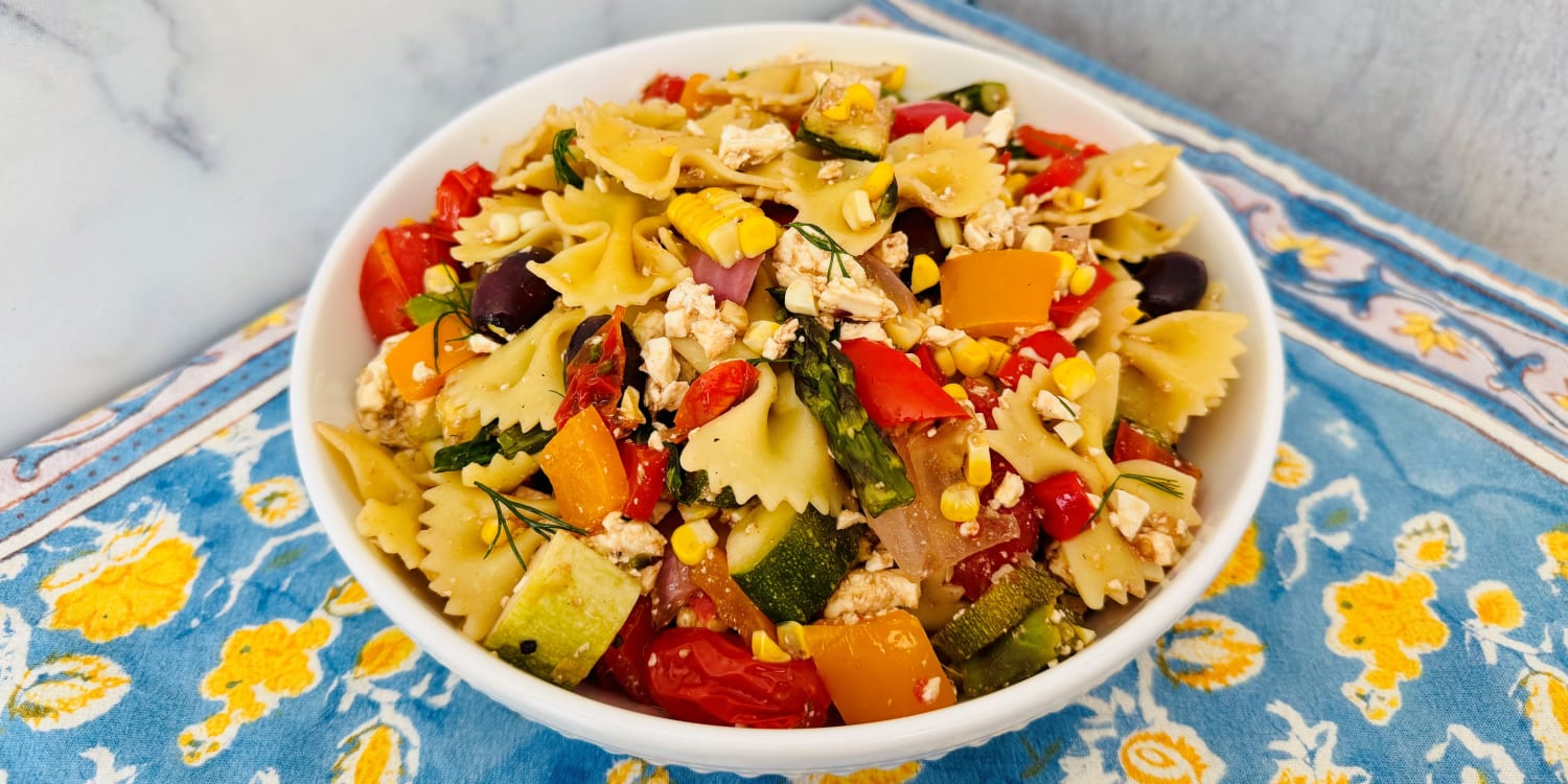 Use up Leftover Grilled Veggies in This Zippy Pasta Salad