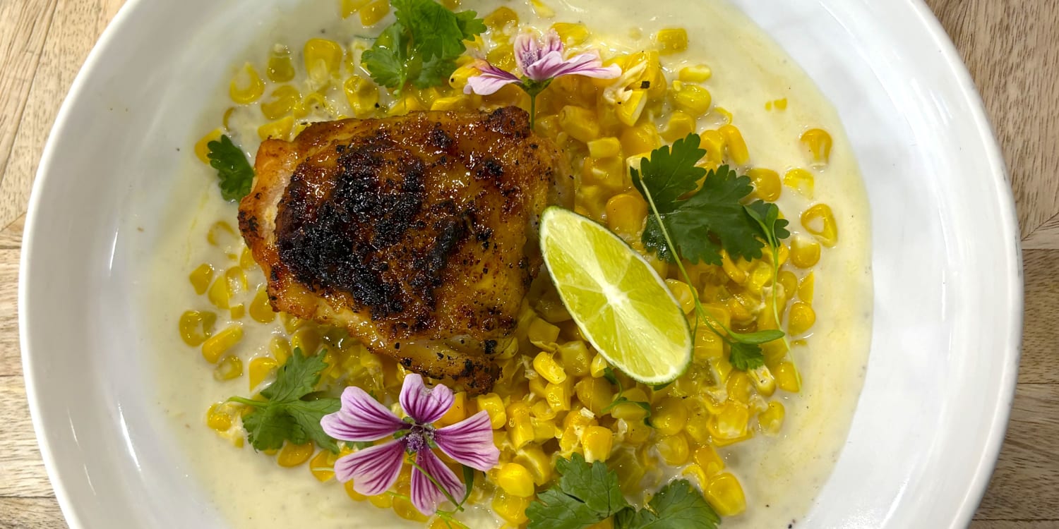 Grilled Chicken and Creamed Corn Are Summer on a Plate