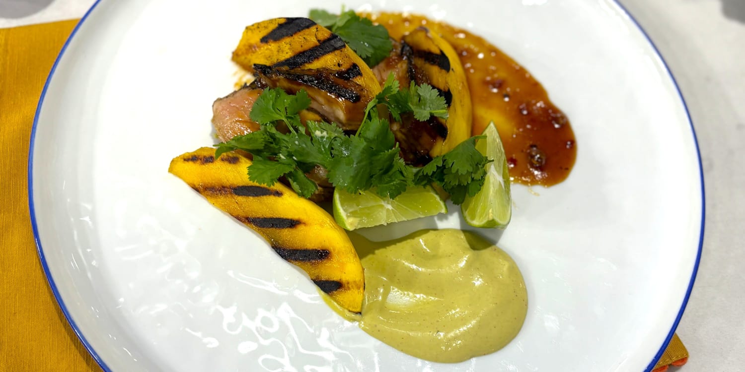 Pair Glazed Pork With Grilled Mango for a Tropical Dinner