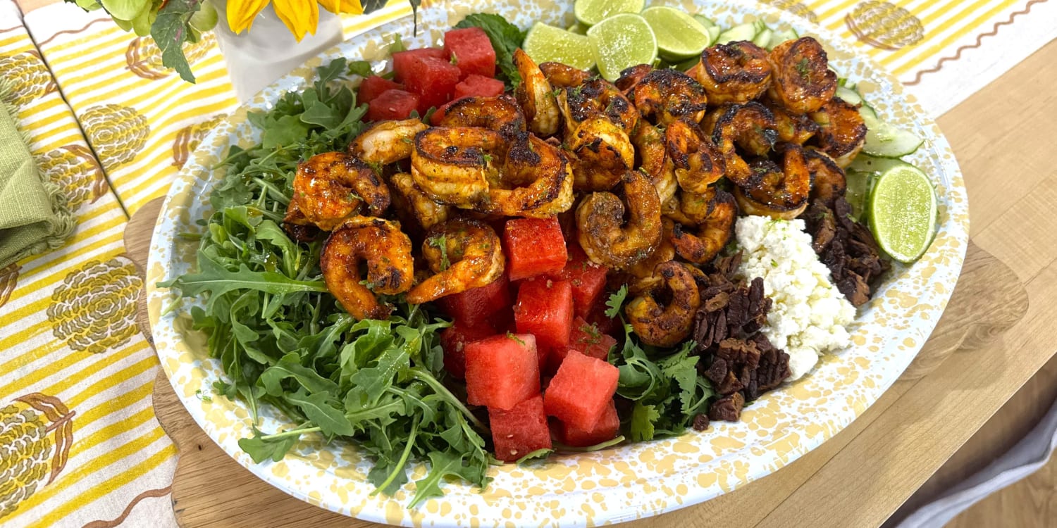 Cajun Shrimp, Watermelon and Feta Make the Most Summery Salad