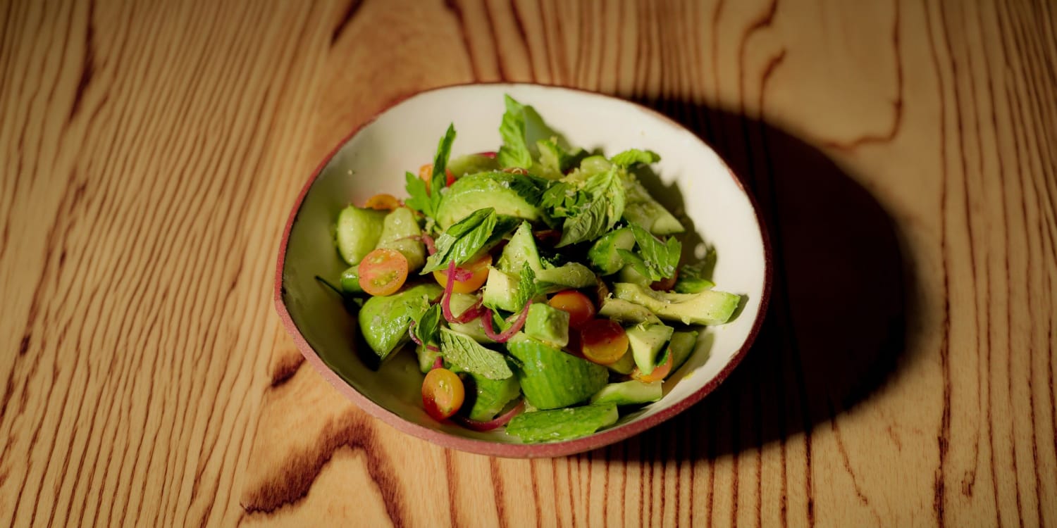 This Smashed Cucumber Avocado Salad Brings Bright Crunch