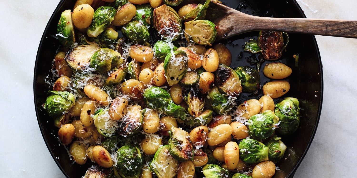 One-Pan Gnocchi with Brussels Sprouts Is a 20-Minute Weeknight Wonder