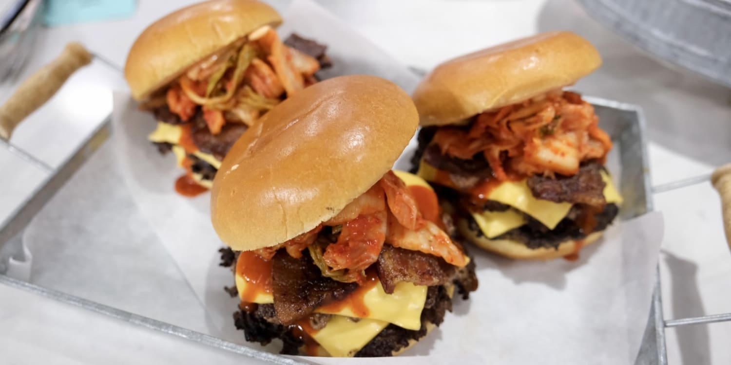 This Korean-Style Smash Burger Has Kimchi Mayo and KBBQ Sauce