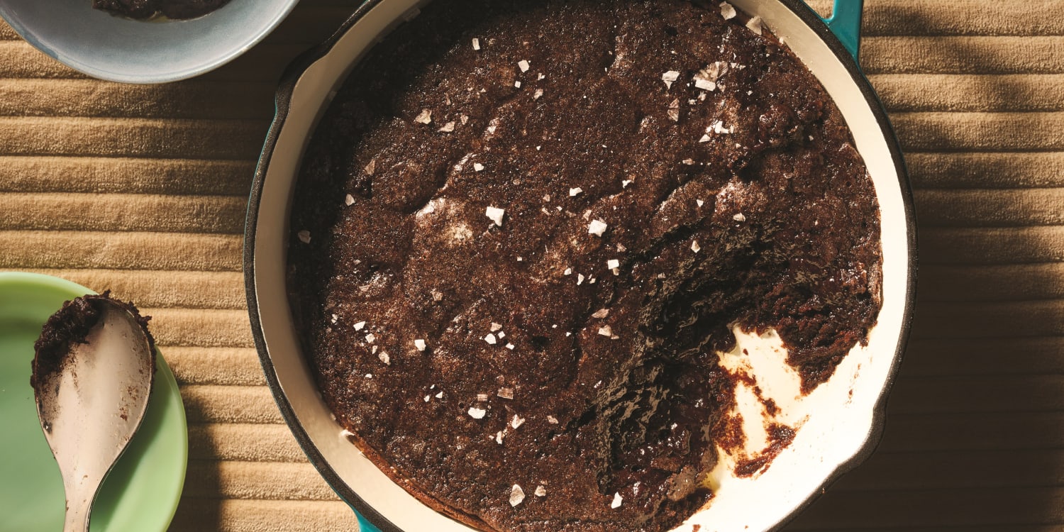 Double-Chocolate Crackle Spoon Cake Is an Ooey-Gooey Dream
