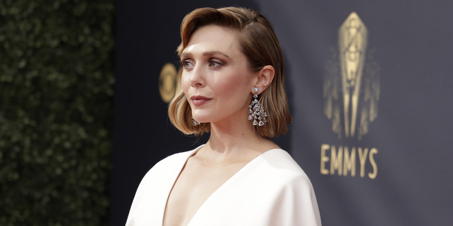 See Elizabeth Olsen's elegant Emmys look designed by sisters Mary