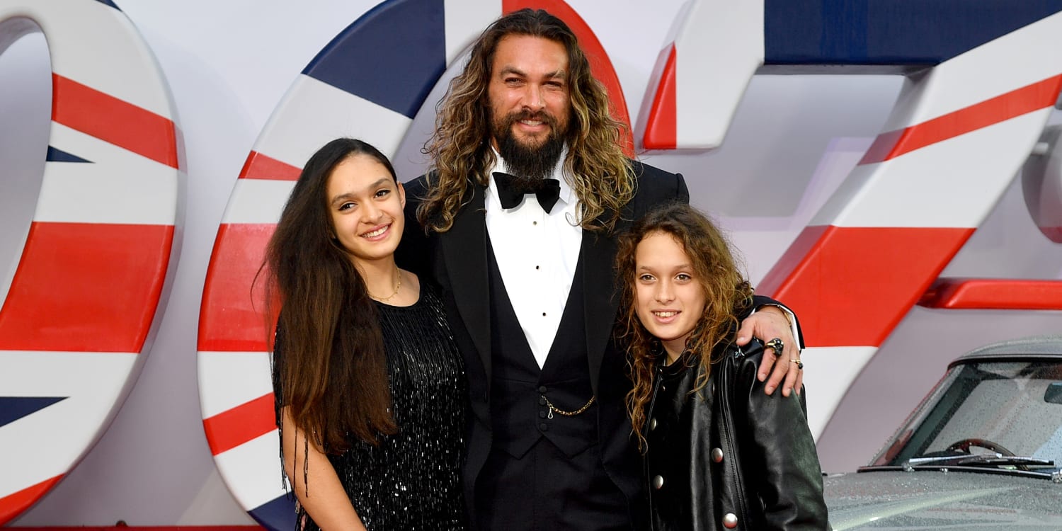 Jason Momoa kids attend the 'No Time to Die' premiere