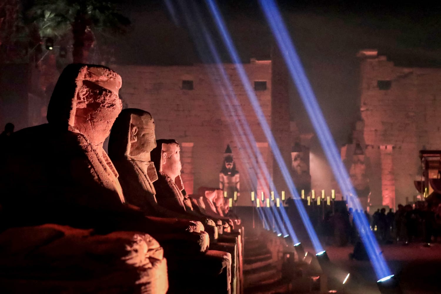 With huge celebration, Egypt reopens sphinx avenue that was covered in sand for centuries