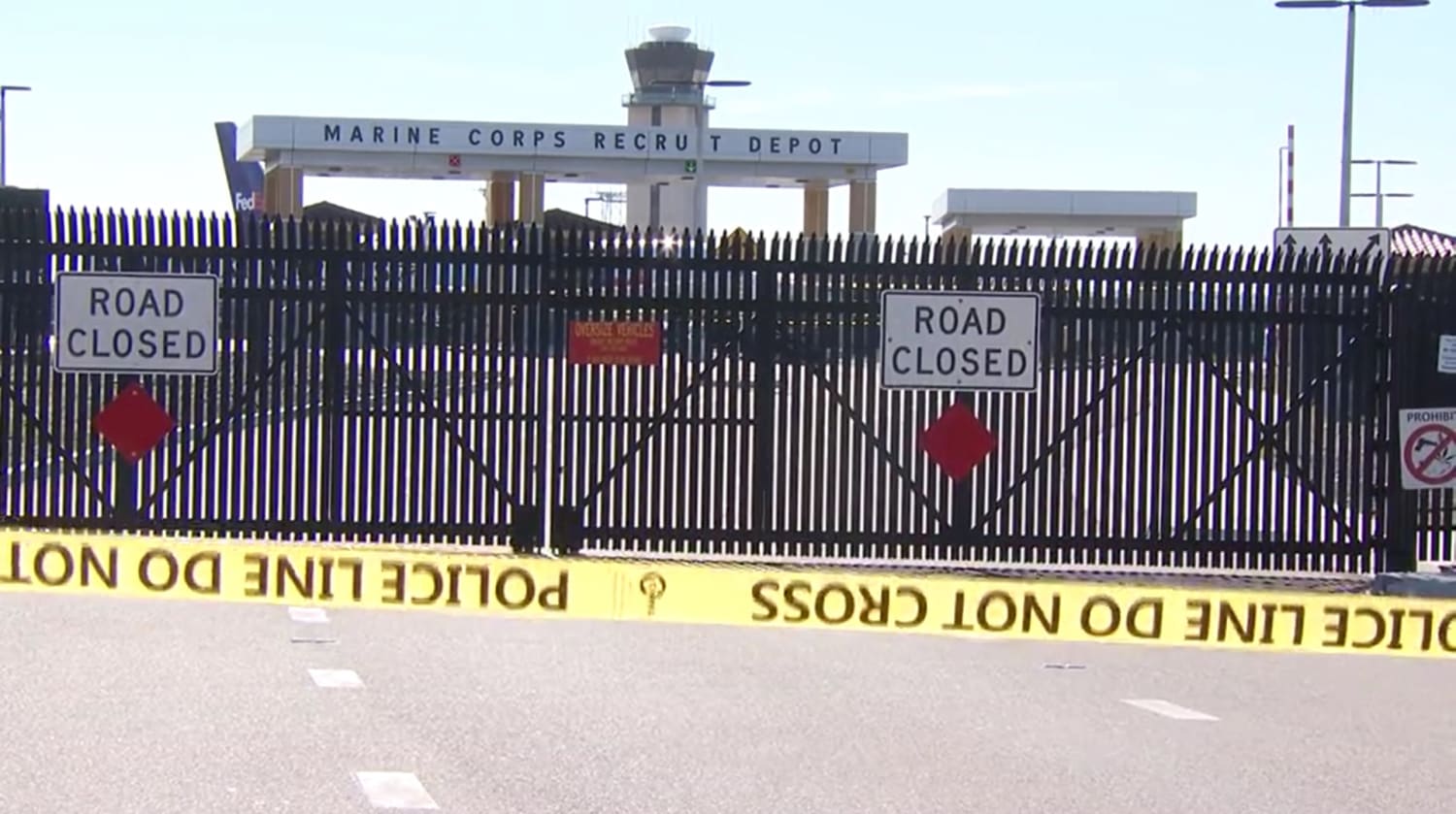 person with knife fatally shot at entrance to california marine corps base officials say
