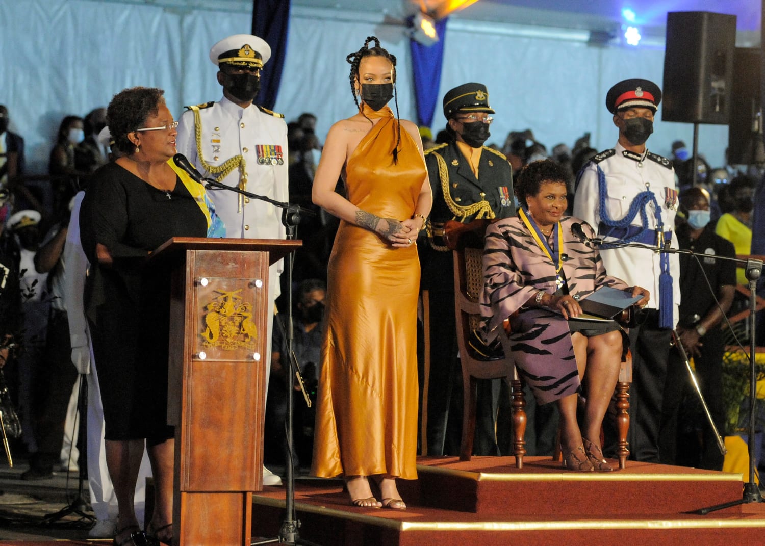 Rihanna and Prince Charles the Night Barbados Celebrates Becoming