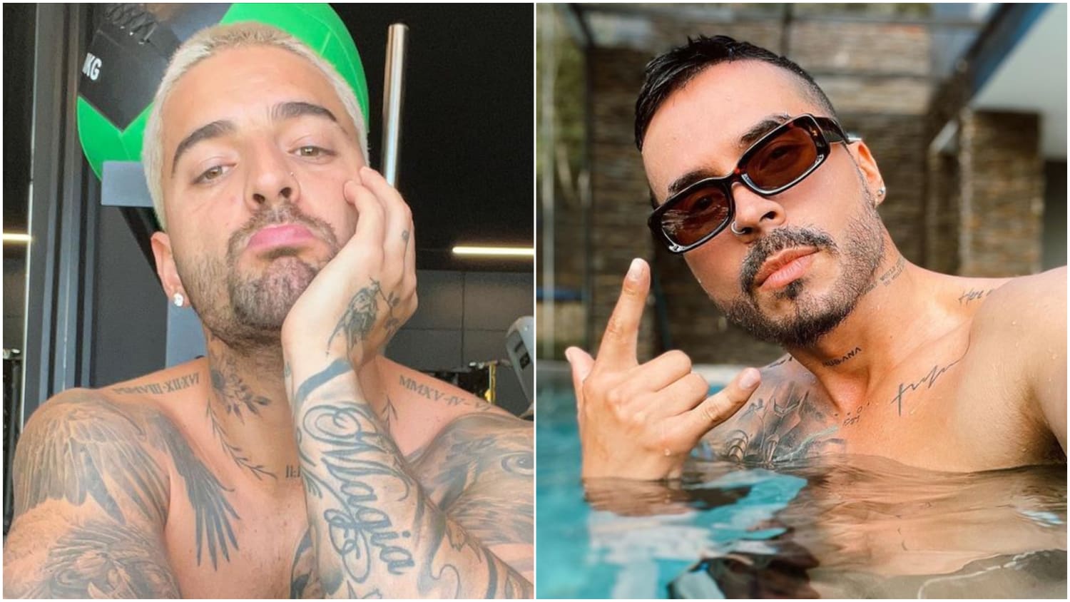 Maluma y Reykon tienen un 'roce' durante un partido de futbol