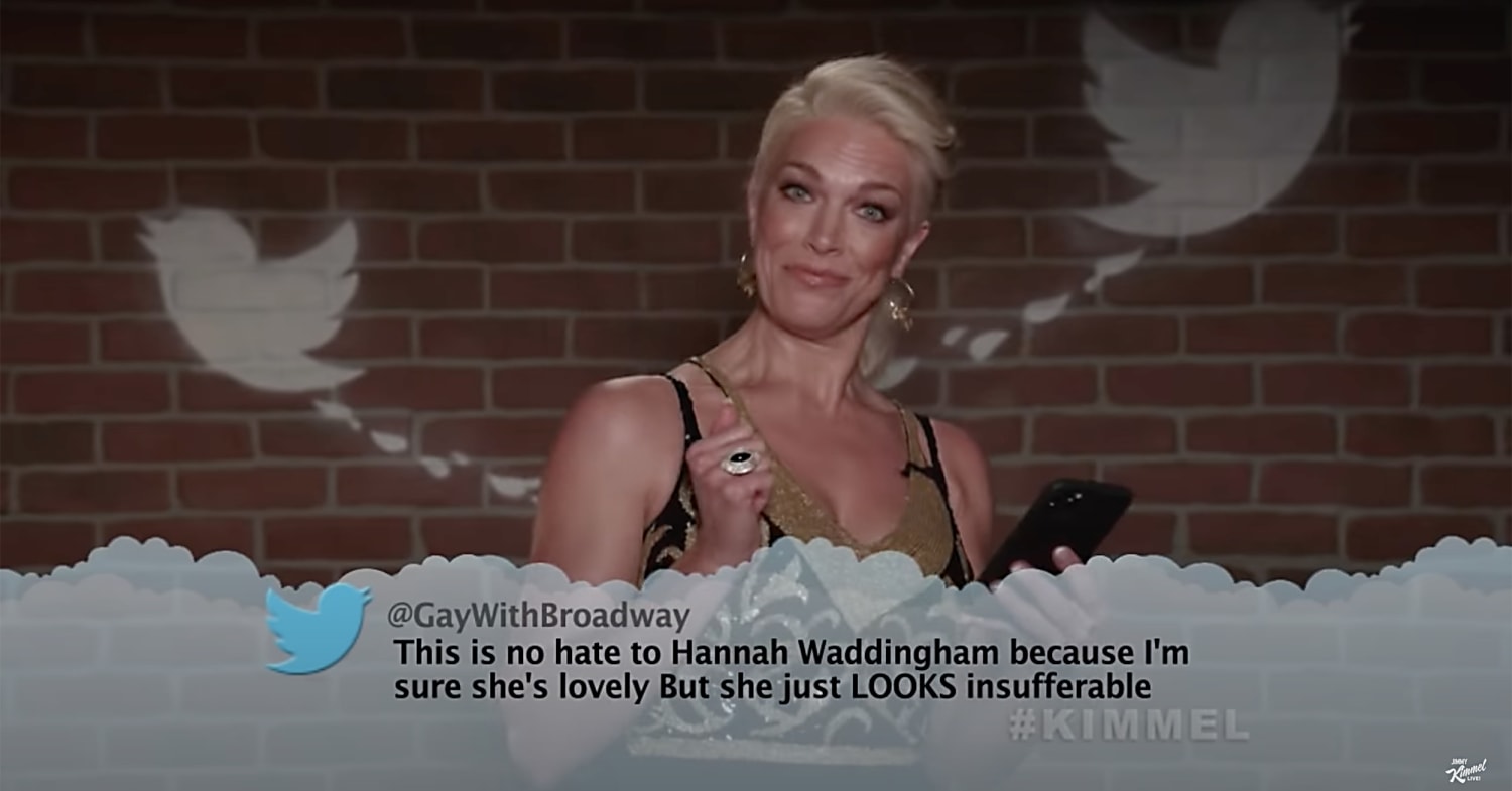 Mean tweets and reactions celebs