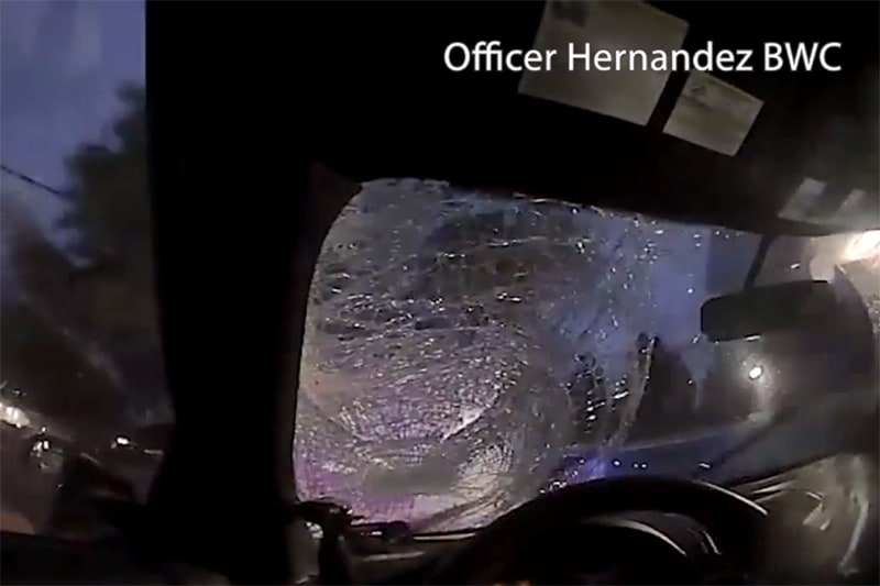 Body camera video shows Houston police fatally striking pedestrian during pursuit