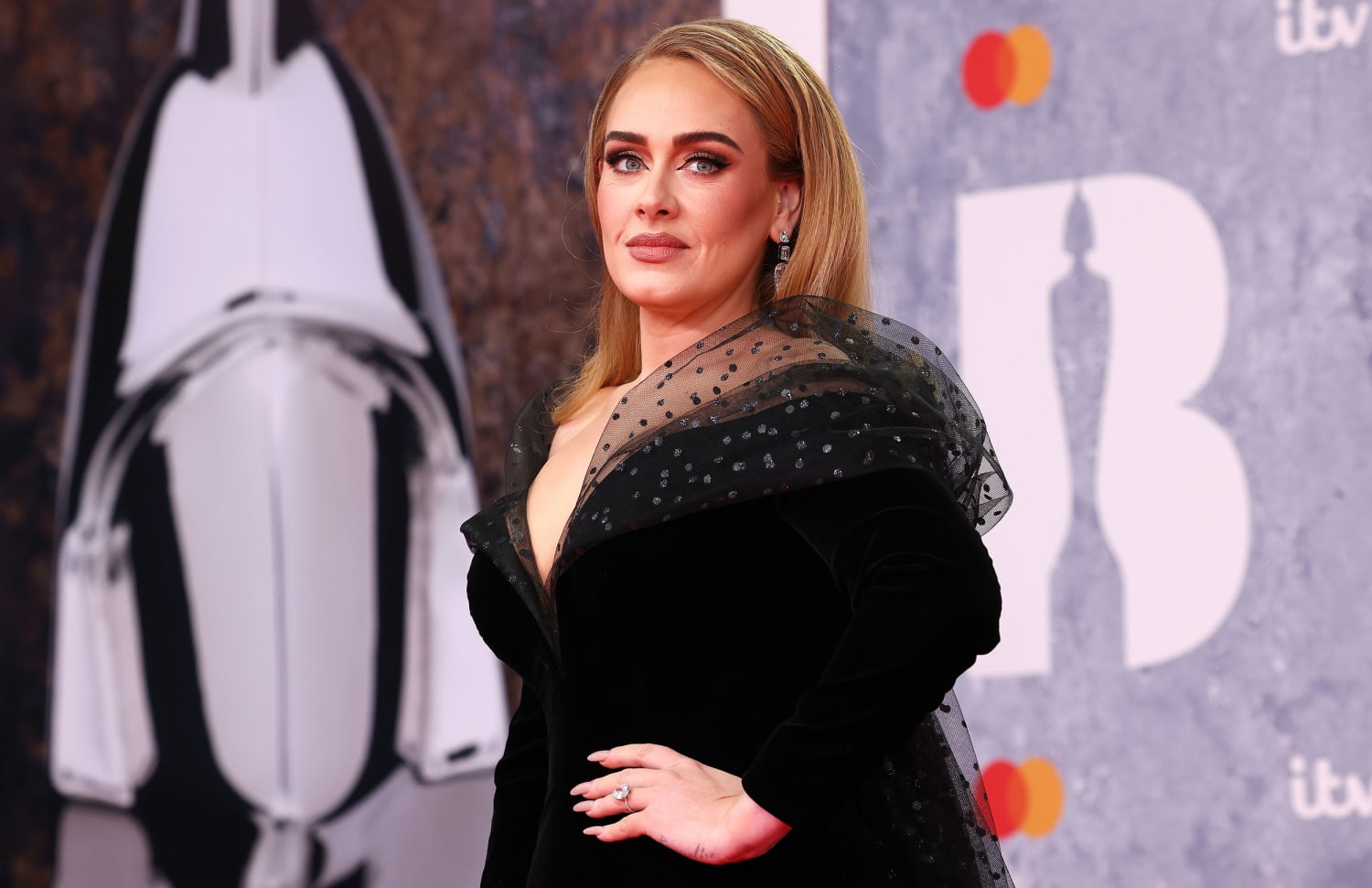 Adele Makes Red Carpet Appearance At 2022 Brit Awards