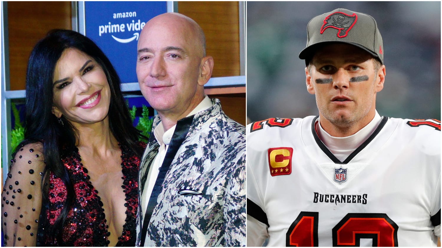 Lauren Sanchez and Jeff Bezos honor Tom Brady with hoddies