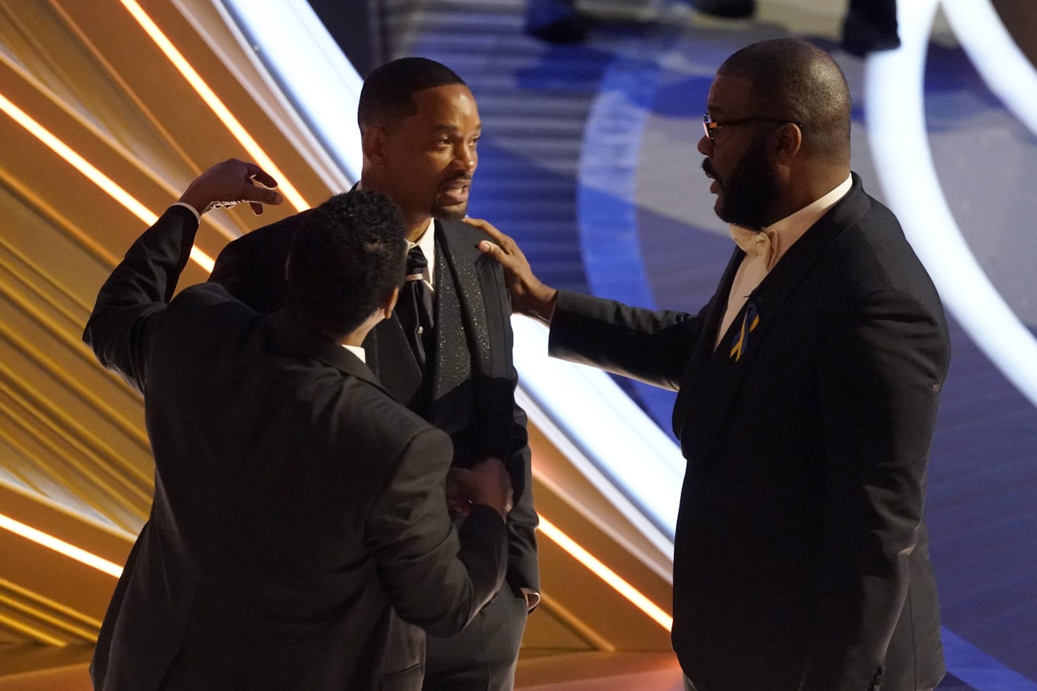 Will Smith Appears to Wipe Tears as He Talks to Bradley Cooper