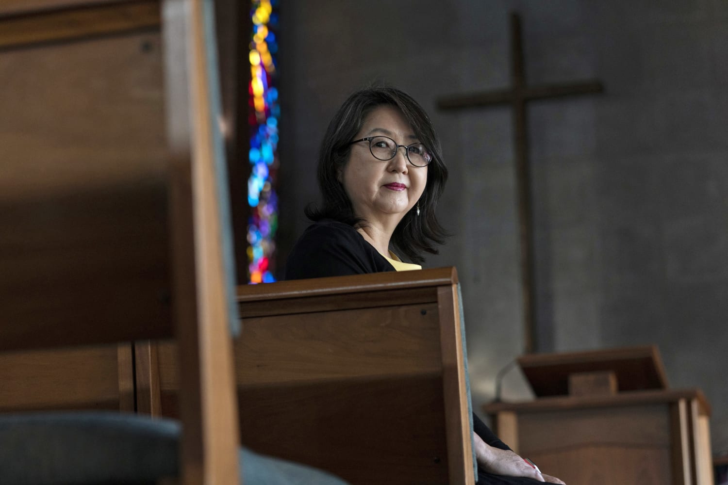 female pastor preaching