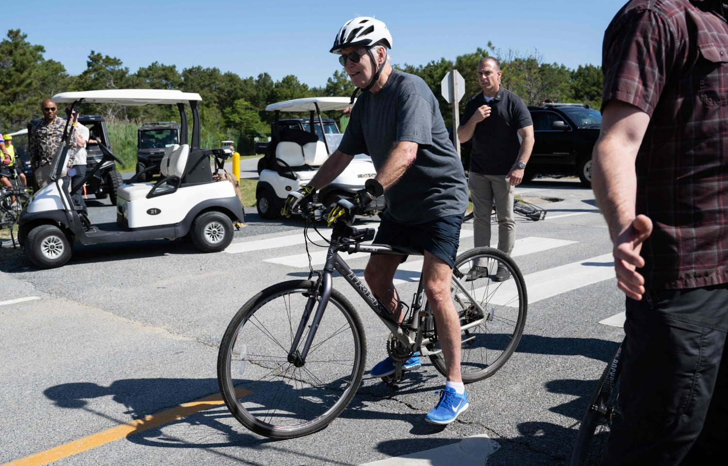 Biden bounces back after bike fall near Delaware beach home
