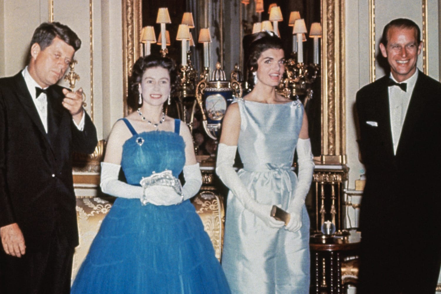 American President Gerald Ford dances with Queen Elizabeth