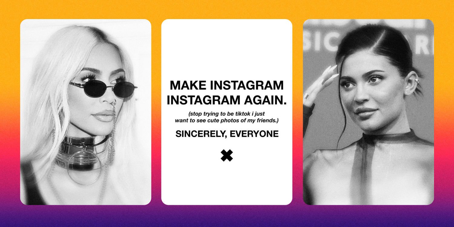 Kim Kardashian and Kylie Jenner think Instagram should go back to