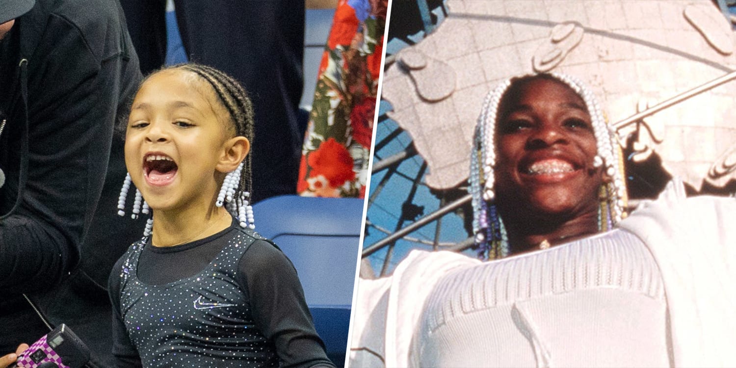 Serena's daughter, Olympia, sports beads, like Mom years ago - The