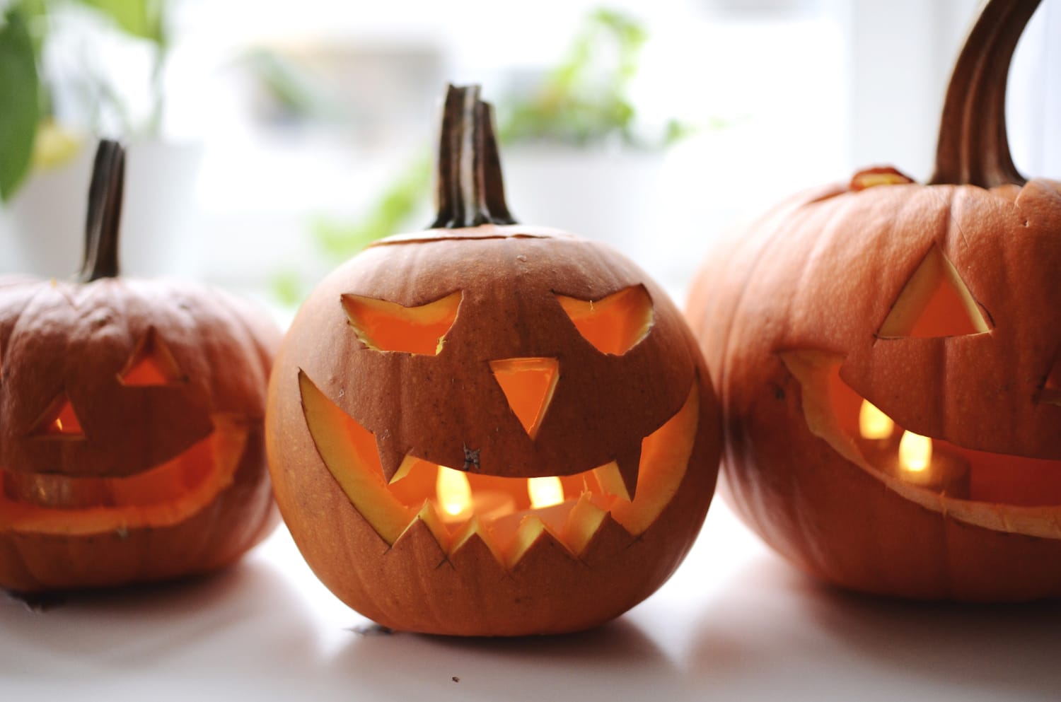 trick or treaters at door