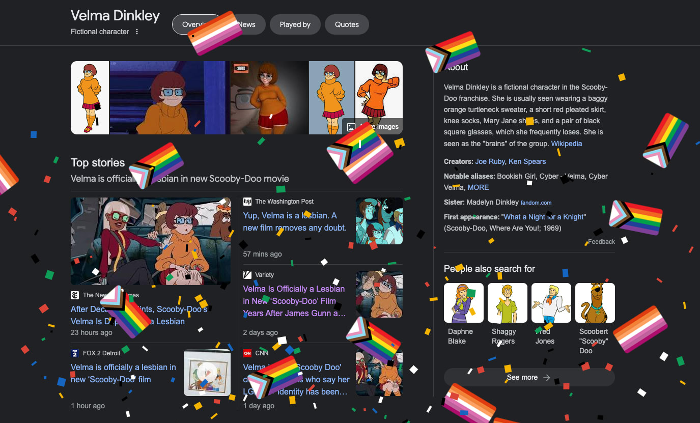 Google sprinkles lesbian Pride on 'Scooby-Doo' character Velma