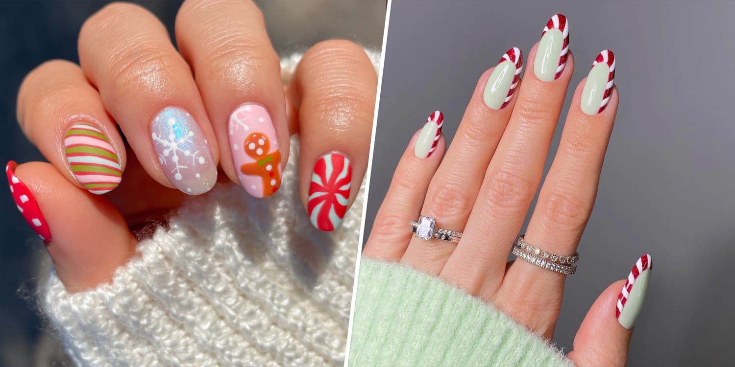 elegant christmas nail art