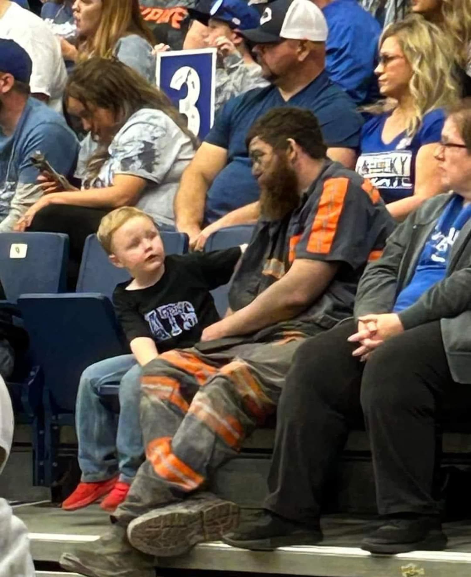 Coal Miner Covered in Soot at Kentucky Game With Son Didnt Want to Miss It