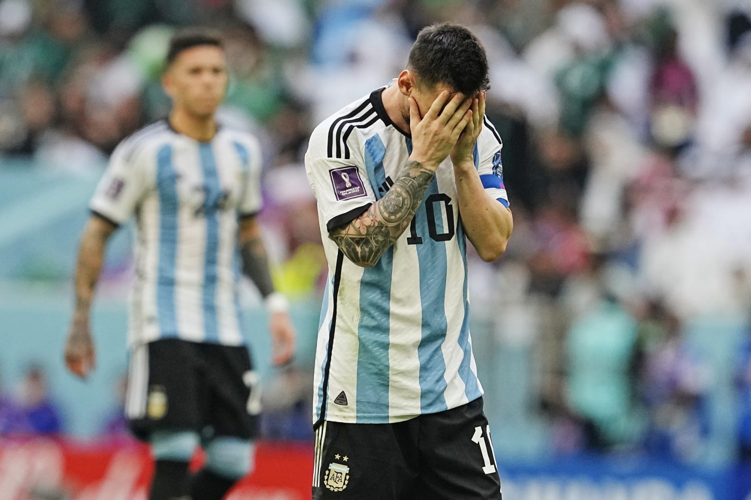 GOAL - Lionel Messi in Argentina's brand new away kit 