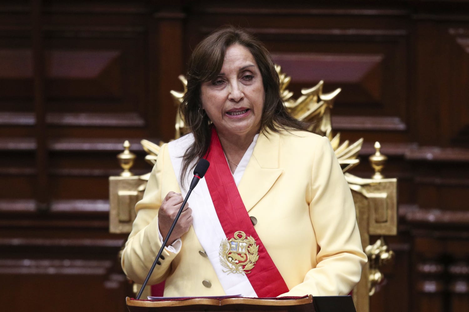 Peru swears in first female president amid constitutional crisis
