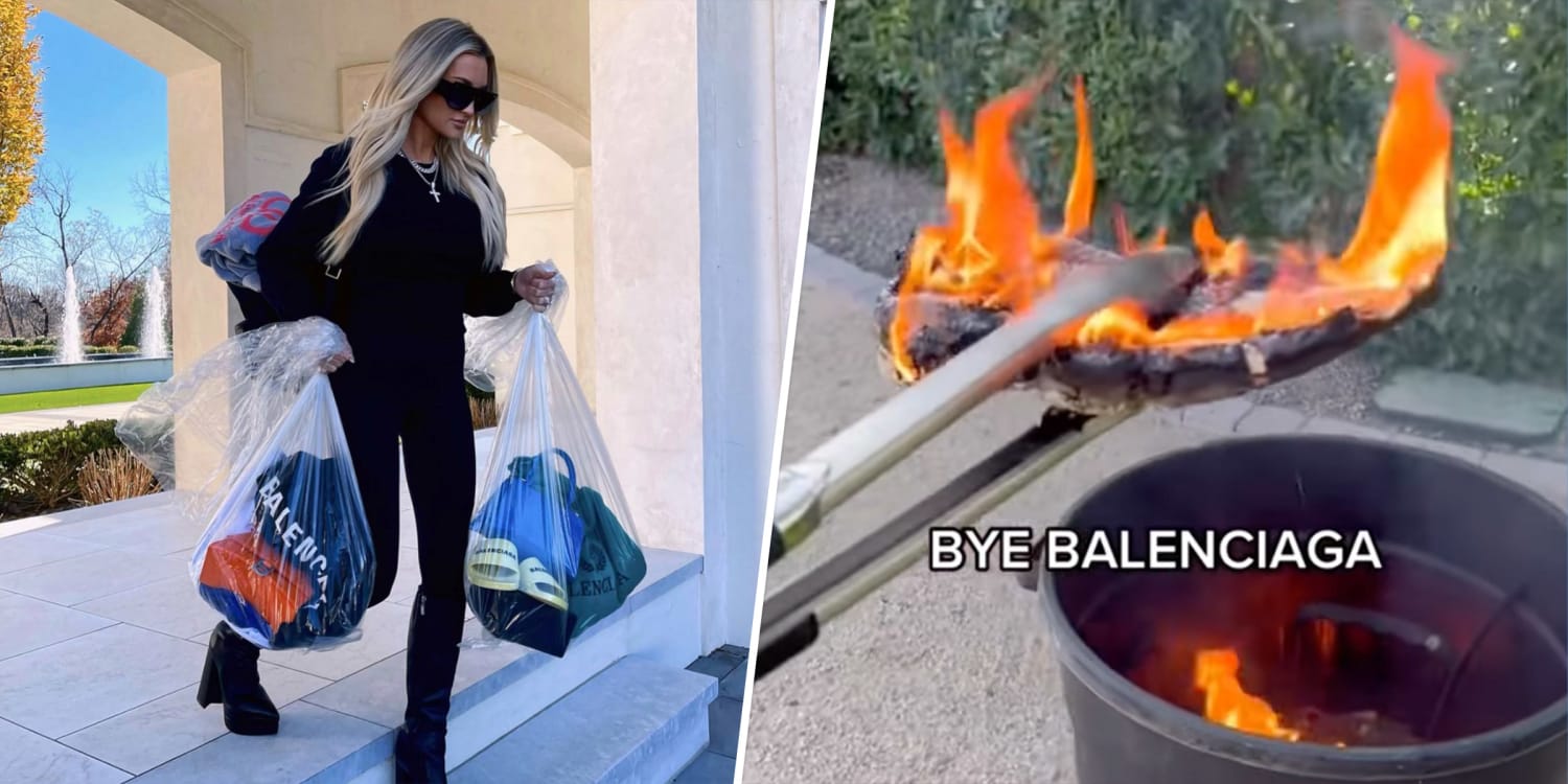 Celebrities Protesting Balenciaga's Holiday Campaign by Throwing Out and  Burning Their Clothes