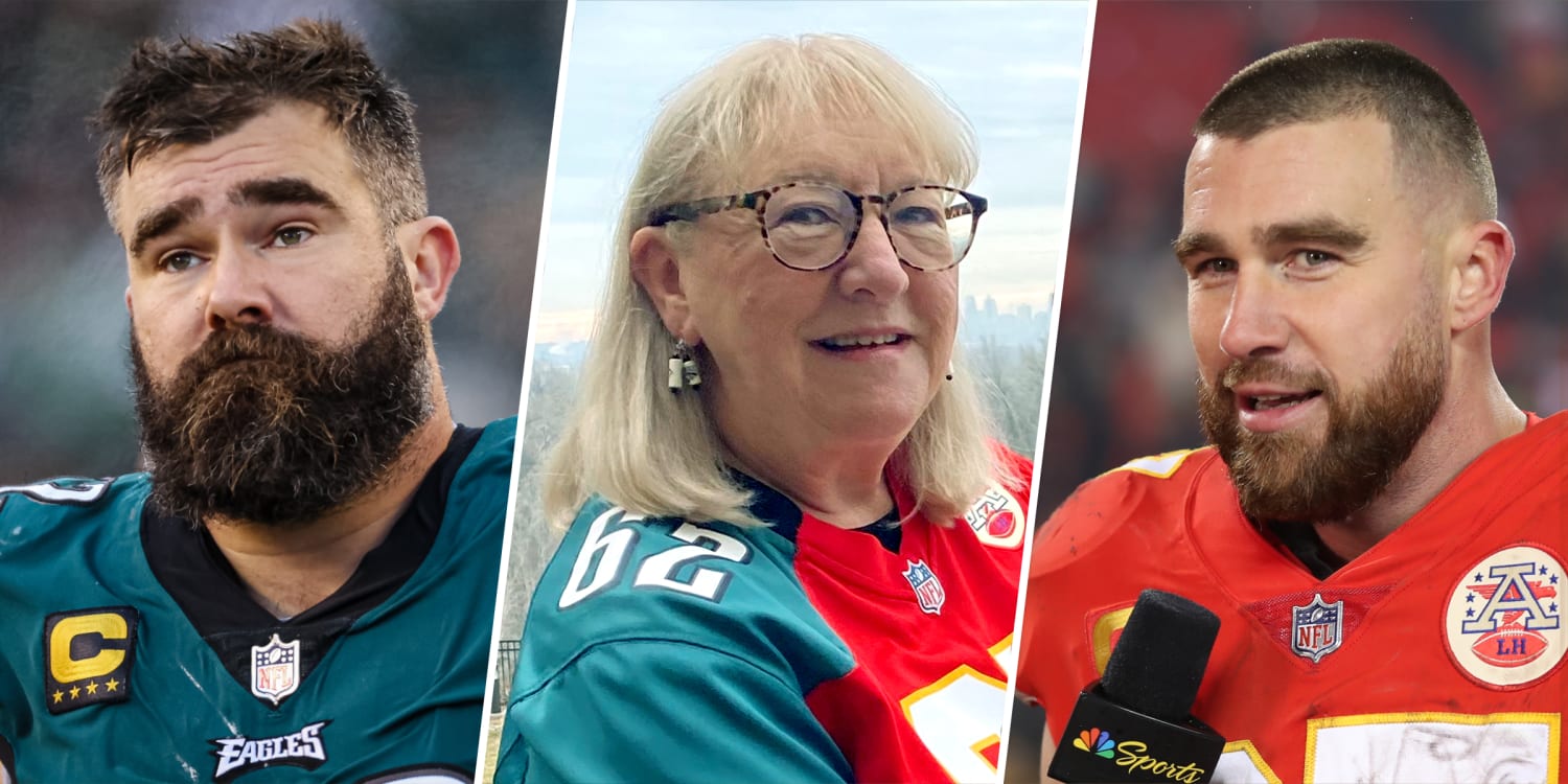 Mama Kelce Shows Off Super Bowl Outfit Supporting Both Sons