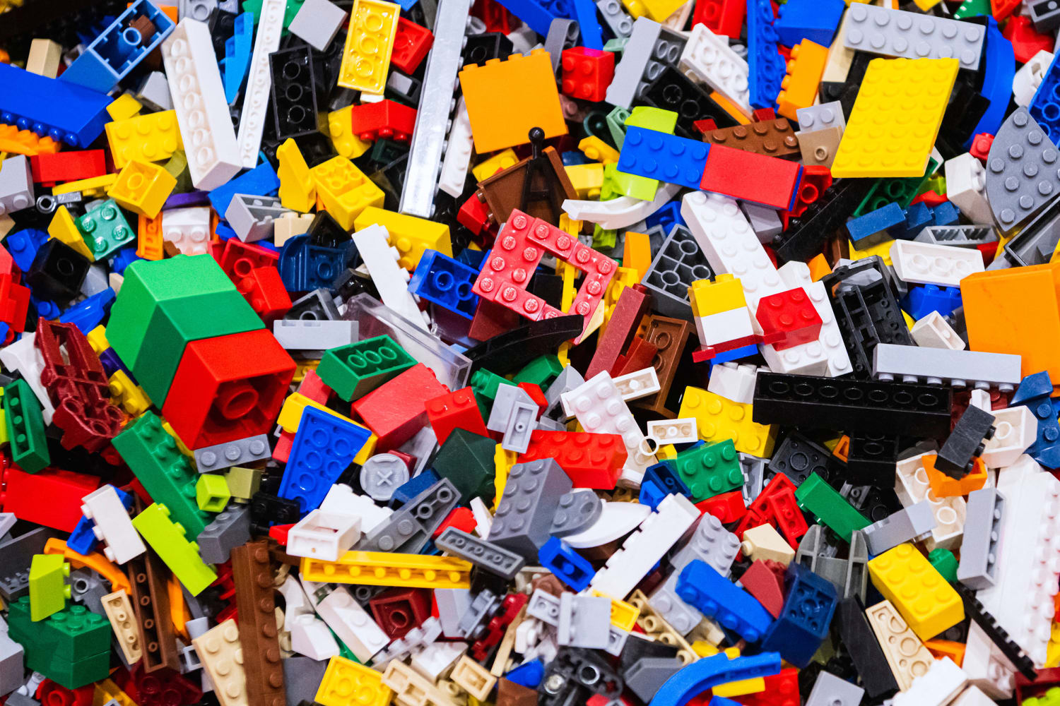 lego brick pile
