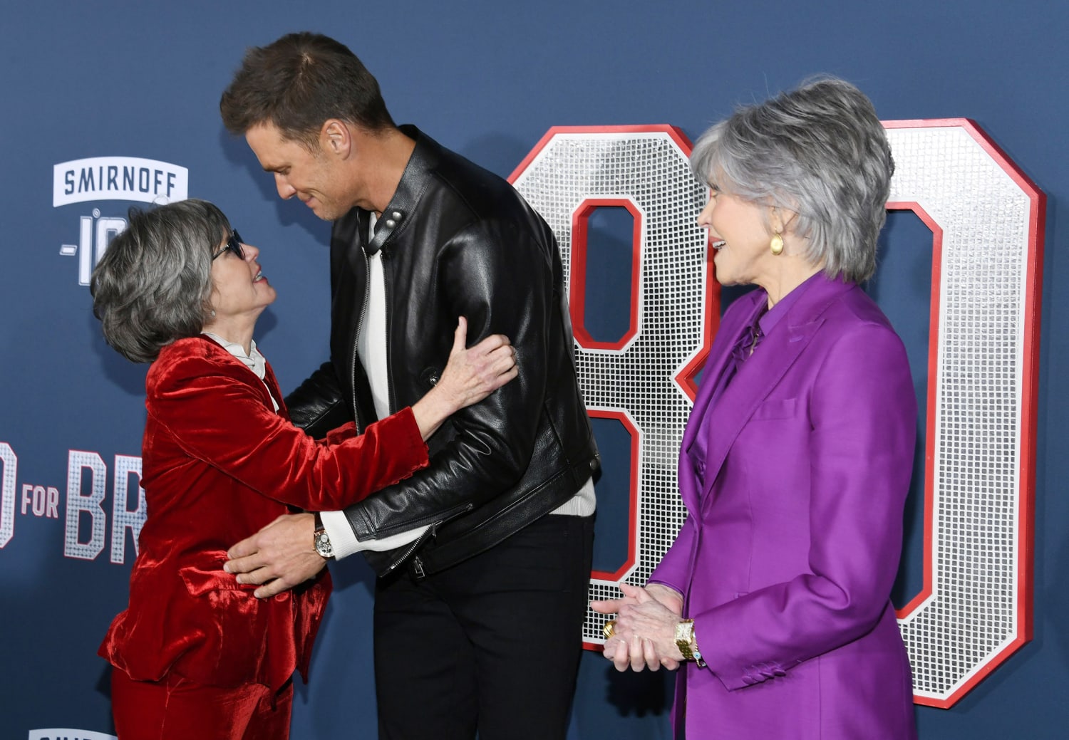 Tom Brady Hits The Red Carpet With His '80 For Brady' Co-Stars